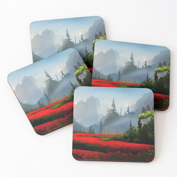 Item preview,  florest dark with flowers red and River designed and sold by BhaltazharMT.