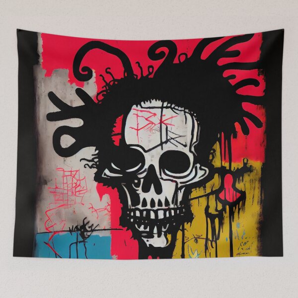 Item preview, Skull Graffiti Abstract Symphony - Neo Expressionism Graffiti Fusion Artwork designed and sold by ZickDezine.