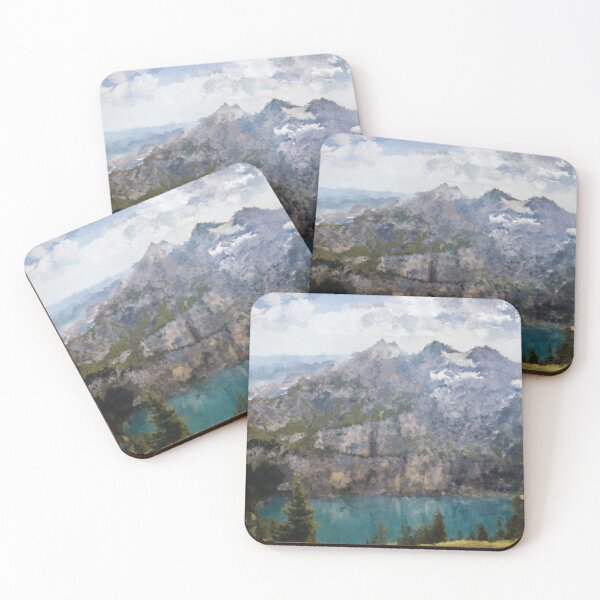 Item preview, Lake in the foothills of a mountain designed and sold by Paint Dream  Style.
