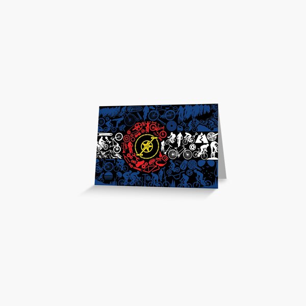 Colorado Caliber Bicycle Flag Greeting Card