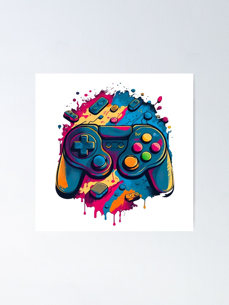 Colorful Gaming Accessories – delightful poster – Photowall