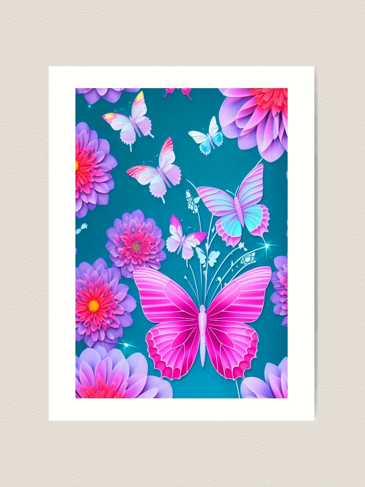 Beautiful Fluttering Butterflies - Printed Fitness / Yoga Mat