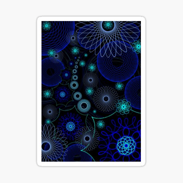 Blue Pixels Sticker
