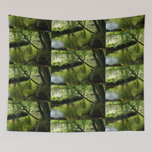 Item preview, Green Reflections On River Fowey, Cornwall UK designed and sold by lezvee.