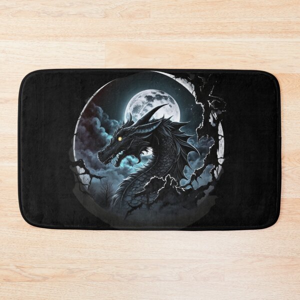 Item preview, Black dragon in the moonlight designed and sold by HarriPaloma.