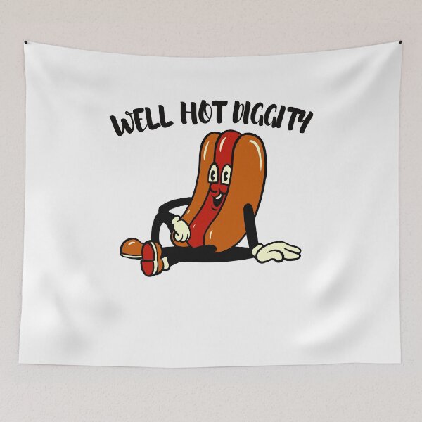 Item preview, Get Your Grill On with Our Hot Diggity Hot Dog Design! designed and sold by SimpliText.