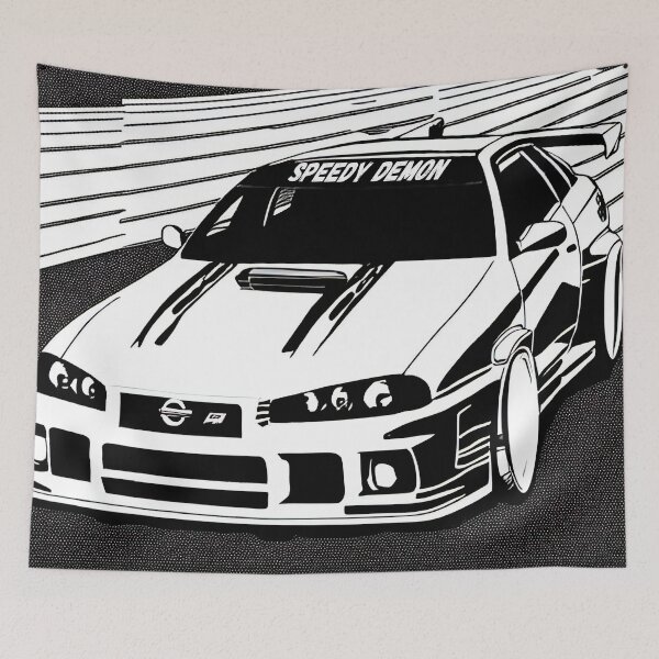 Item preview, Nissan skyline r34 tuned artwork black and white designed and sold by Nakumis-shop.
