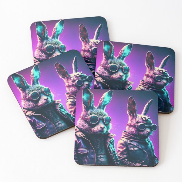 Item preview, Three Cyberpunk Cool Rabbits #7 designed and sold by Artistic Pandas.