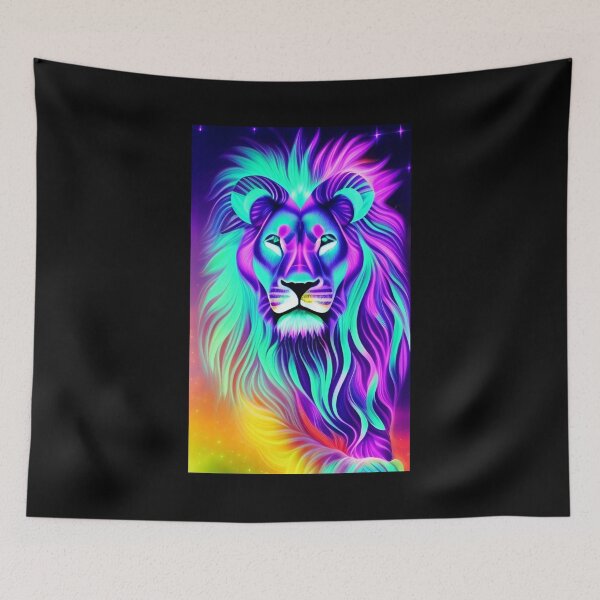 Item preview, Leo Lion Bioluminescence Aesthetic | A.I INK  designed and sold by AI-INK.