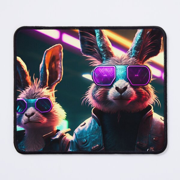 Item preview, Three Cyberpunk Cool Rabbits #12 designed and sold by Artistic Pandas.
