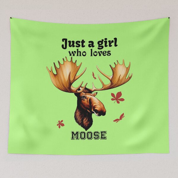 Item preview, Just a girl who loves moose designed and sold by Nakumis-shop.