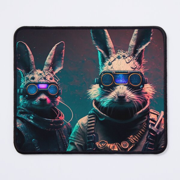 Item preview, Three Cyberpunk Cool Rabbits #11 designed and sold by Artistic Pandas.