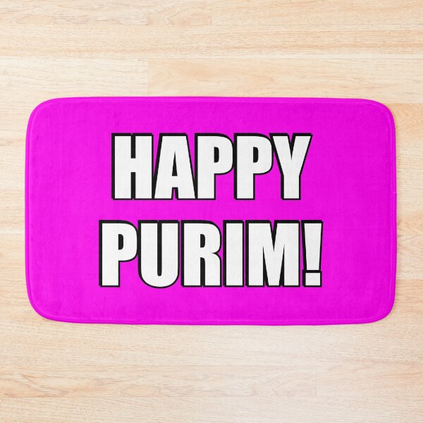 Item preview, HAPPY PURIM Jewish holiday colorful text designed and sold by Inspirationmotivation.