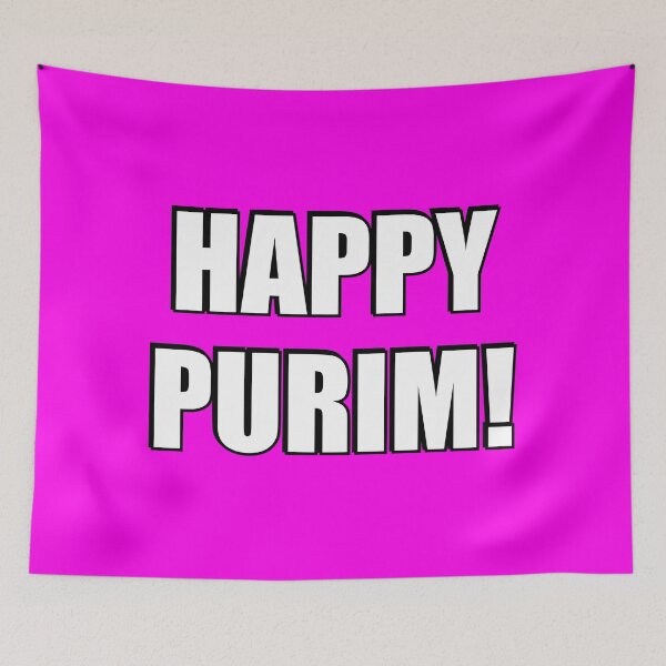 Item preview, HAPPY PURIM Jewish holiday colorful text designed and sold by Inspirationmotivation.