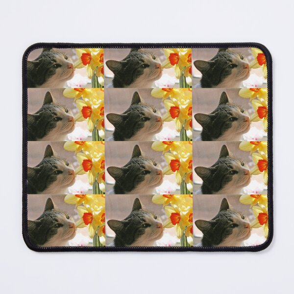 Item preview, Cat Sniffing Daffodils designed and sold by CharlotteMorse.