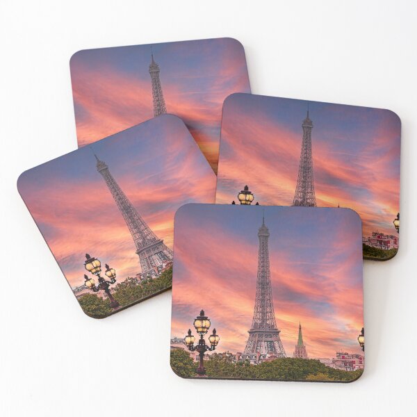 Item preview, The Eiffel Tower Painted by a Glorious Parisian Sunset designed and sold by Mitchell Grosky.