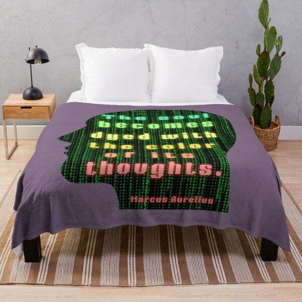 Item preview, Marcus Aurelius quote: the soul becomes dyed with the color of its thoughts designed and sold by artbleed.