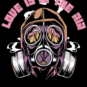Vorschaubild zum Design Love Is In The Air Gas Mask Doomsday Prepper Valentines Gear von DynamicDesign