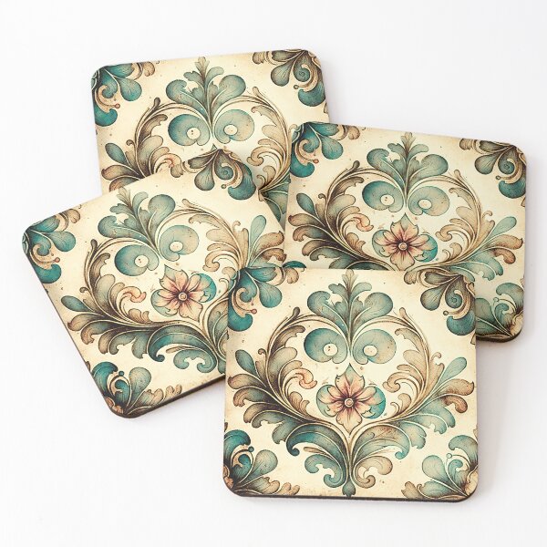 Item preview, Elegant Bloom: An Ornate Floral Design on a Paper Background designed and sold by HillStage.