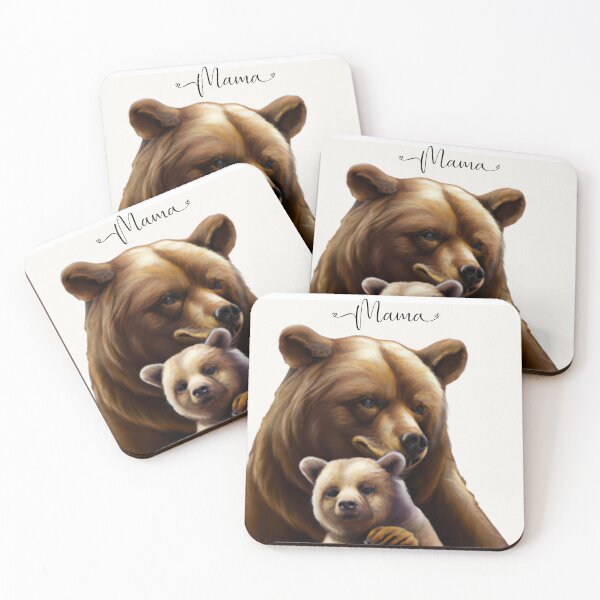 Item preview, Cute bear cartoon mama bear and baby bear, mama bear and cute cub, gifts for animals lovers  designed and sold by haRexia.