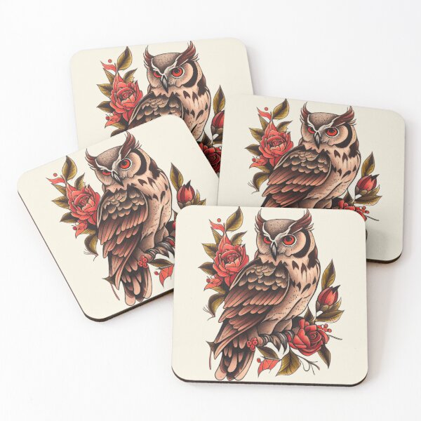 Item preview, Traditional Owl Tattoo designed and sold by TourDePassion.