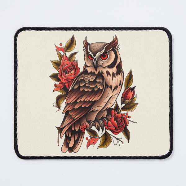 Item preview, Traditional Owl Tattoo designed and sold by TourDePassion.