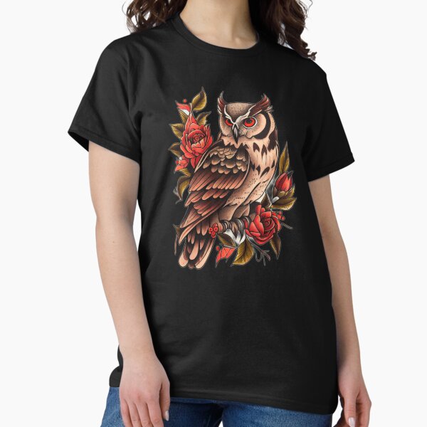 Item preview, Traditional Owl Tattoo designed and sold by TourDePassion.