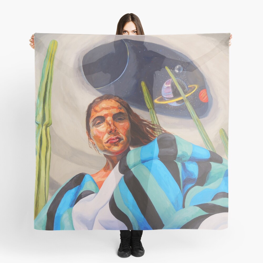Planetary Peace (self portrait) Scarf