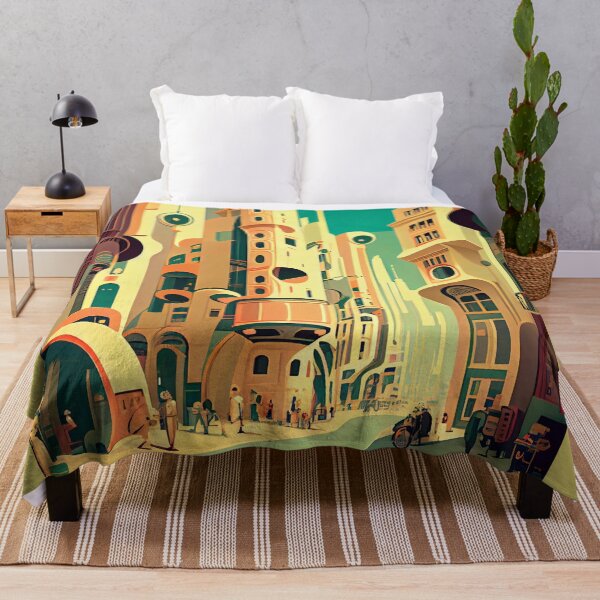 Item preview, Surreal city in pastel tones designed and sold by Creativaity.