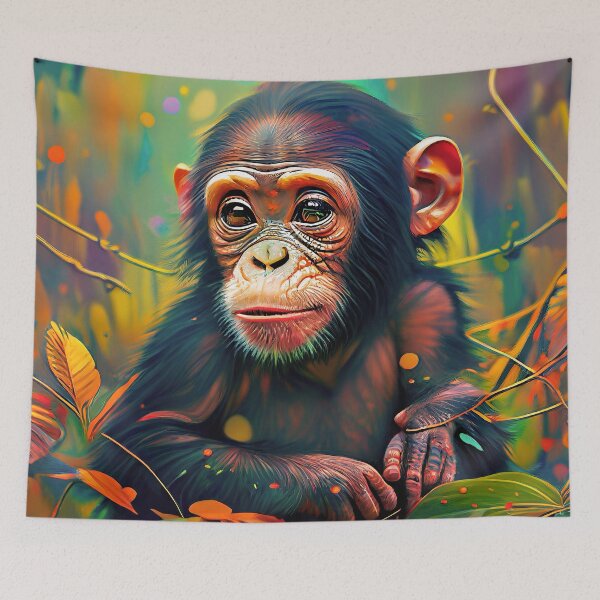 Item preview, Baby Chimpanzee Digital Art designed and sold by davidelder.