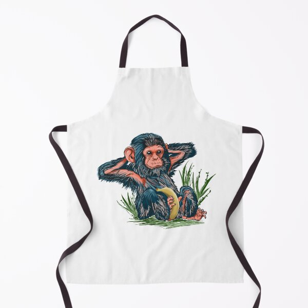 Item preview, Baby monkey in the grass with banana designed and sold by RockSteadyReady.