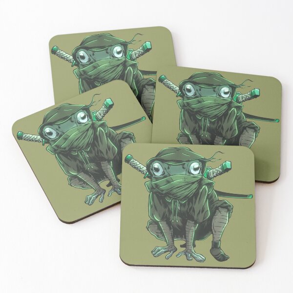 Item preview, Dangerous ninja fighter frog designed and sold by Purplecubeart.