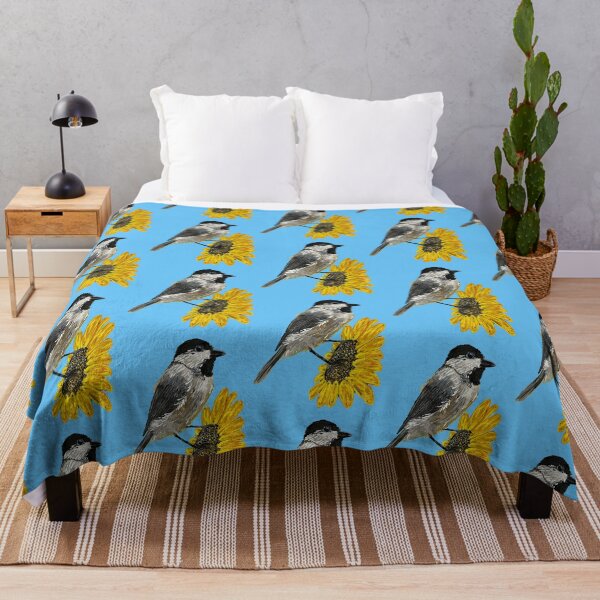 Item preview, Smaller Sized Sunflower With A Chickadee designed and sold by JDFehlauer.