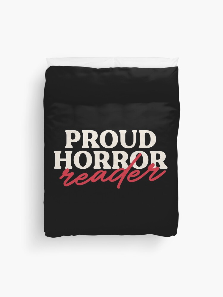 Thumbnail 1 of 2, Duvet Cover, Proud Horror Reader designed and sold by hopealittle.