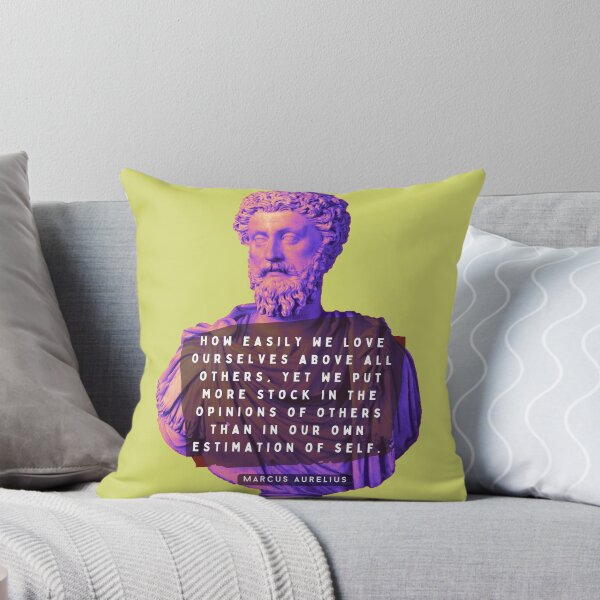 Item preview, Marcus Aurelius portrait and quote: How easily we love ourselves above all others designed and sold by artbleed.