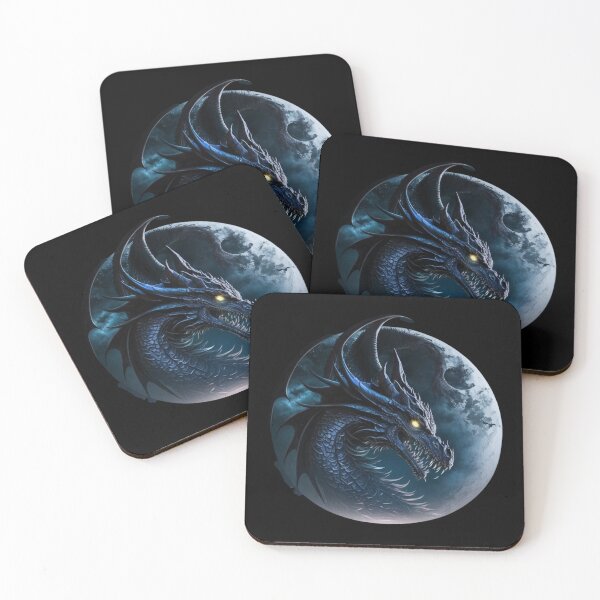 Item preview, Dark dragon in the moonlight designed and sold by HarriPaloma.