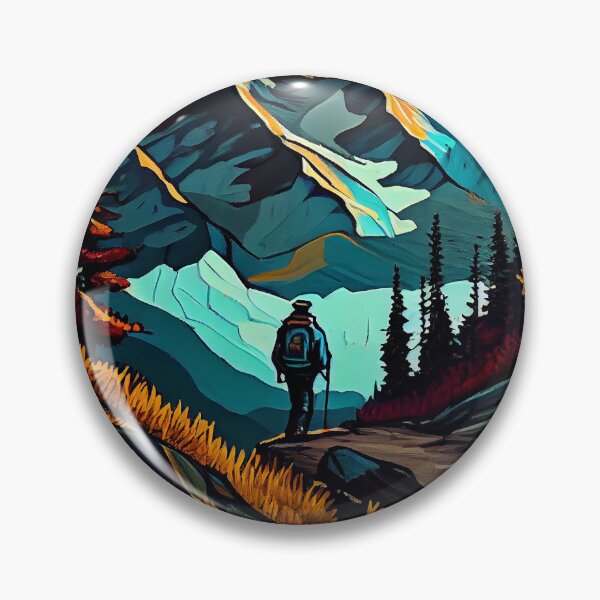 Item preview, Man walking on mountain trail designed and sold by egilsee.