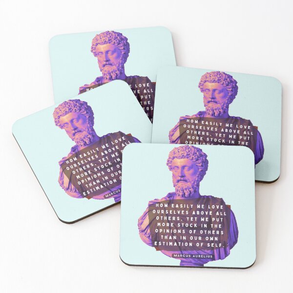 Item preview, Marcus Aurelius portrait and quote: How easily we love ourselves above all others designed and sold by artbleed.