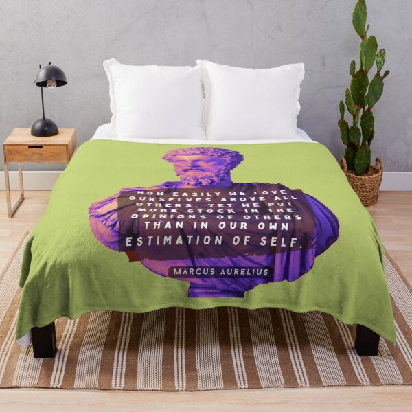 Item preview, Marcus Aurelius portrait and quote: How easily we love ourselves above all others designed and sold by artbleed.