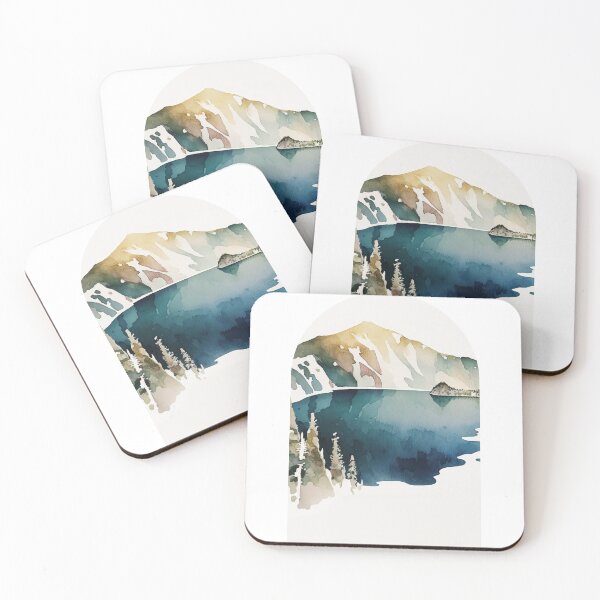 Item preview, Crater Lake National Park Boho Watercolor Arch designed and sold by PikoApparel.