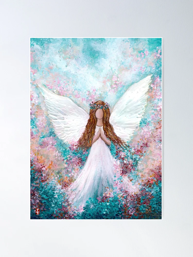 Heavenly Anime Angel' Poster, picture, metal print, paint by