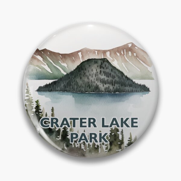Item preview, Crater Lake National Park Boho Watercolor Circle designed and sold by PikoApparel.