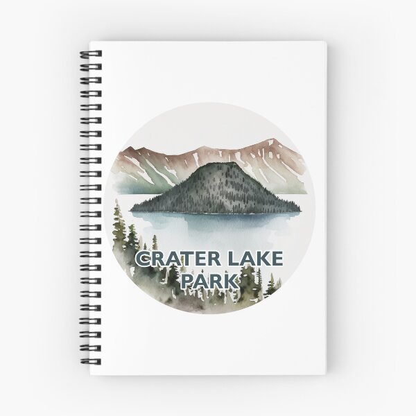 Item preview, Crater Lake National Park Boho Watercolor Circle designed and sold by PikoApparel.