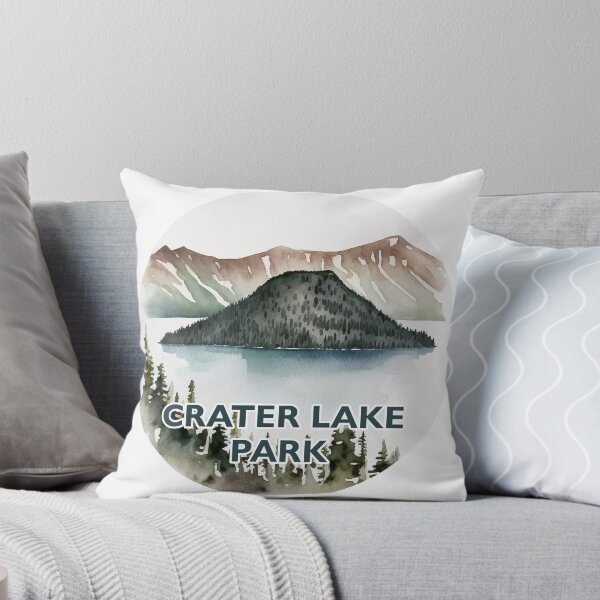 Item preview, Crater Lake National Park Boho Watercolor Circle designed and sold by PikoApparel.