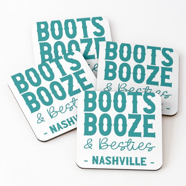 Item preview, Nashville Bachelorette Party Teal Boots Booze and Besties Country Western Design designed and sold by mysticblvd.