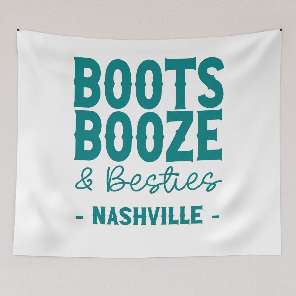 Item preview, Nashville Bachelorette Party Teal Boots Booze and Besties Country Western Design designed and sold by mysticblvd.
