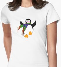 Winter Penguin Women's Fitted T-Shirt