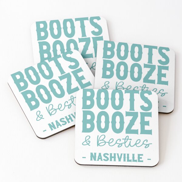 Item preview, Nashville Bachelorette Party Aqua Boots Booze and Besties Country Western Design designed and sold by mysticblvd.