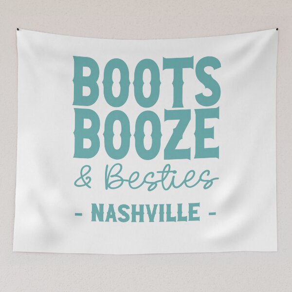 Item preview, Nashville Bachelorette Party Aqua Boots Booze and Besties Country Western Design designed and sold by mysticblvd.