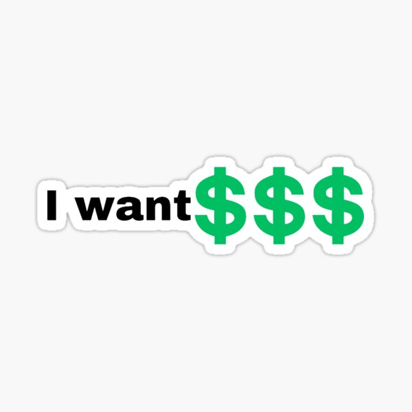 Money design Sticker for Sale by tasmim163